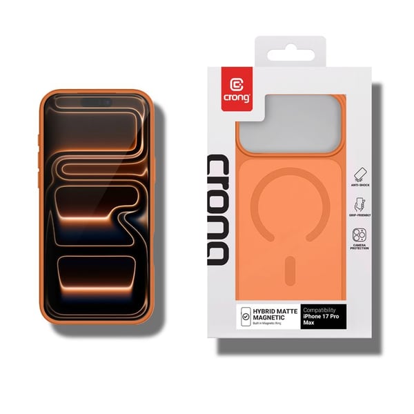 Crong CRGHMMIP1769PORG, Etui, Apple, iPhone 17 Pro Max, Oransje, Translucent