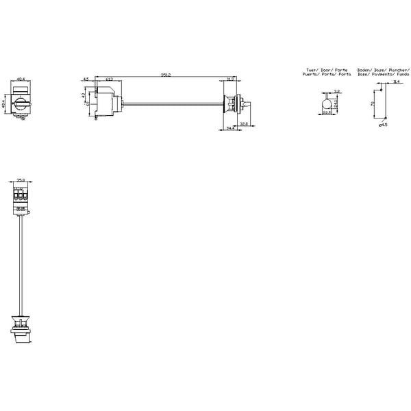Siemensin kuormakytkin, punainen, keltainen, 3-napainen, 16 mm², 25 A, 690 V/AC, 3LD31400TK13, 3P, IP65, 60 mm, 68 mm, 83 mm, 420 mm