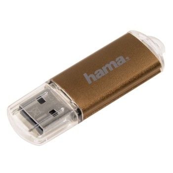 Hama 32GB Laeta, 32 GB, USB A-tyyppi, 2.0, 10 MB/s, Suojus, Ruskea, Läpinäkyvä