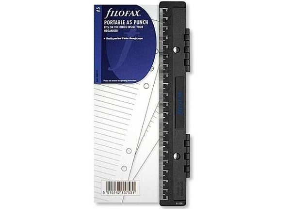 Filofax Portable Hole Punch, Svart