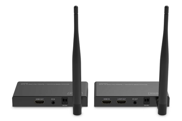 DIGITUS DS-55346 langaton HDMI-jatko- ja jakajasarja 1x4, 100 m, Full HD