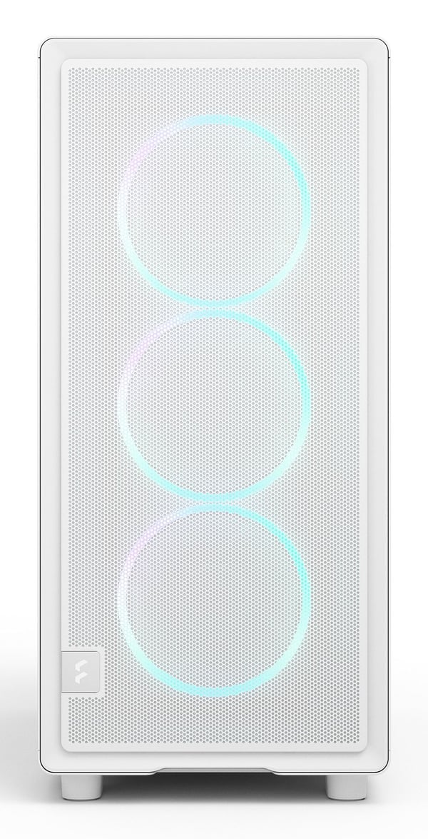 Fractal Design Epoch - Computer case - ATX - genomskinlig sidopanel (härdat glas) - ingen strömförsörjning (ATX) - vit RGB klar nyans - USB/ljud