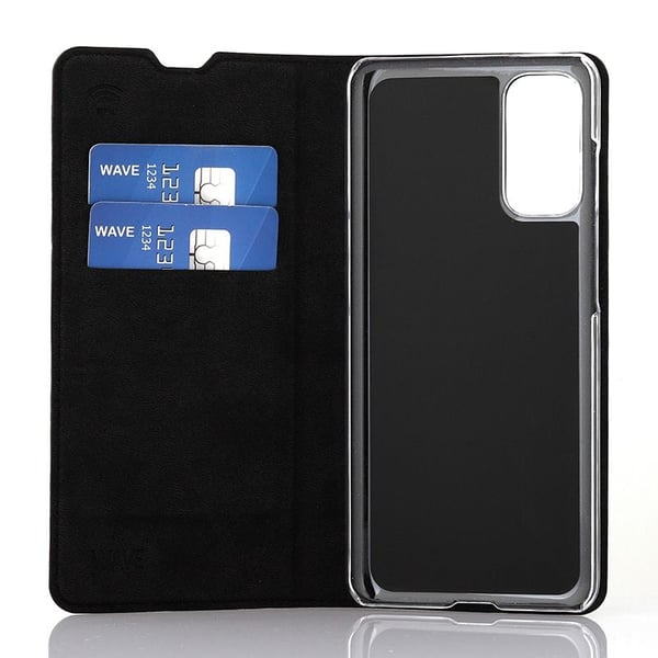Wave BookCase -suojakotelo, Samsung Galaxy S20, musta