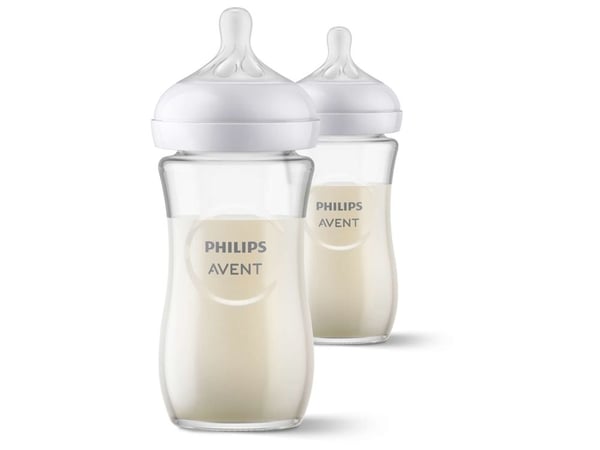 Philips AVENT Natural Response glasnappflaskor 240 ml SCY933/02, 2-pack