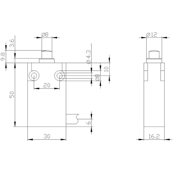 Siemens 3SE54130CC201EA5 3SE5413-0CC20-1EA5 Pysäytyskosketin 240 V 6 A IP67 1 kpl 1 kpl