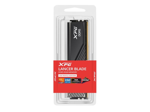 XPG LANCER BLADE RGB - DDR5 - modul - 32 GB - DIMM 288-pin - 3000 MHz / PC5-48000 - CL30 - 1.35 - 1.4 V - ikke-bufret - on-die ECC - svart