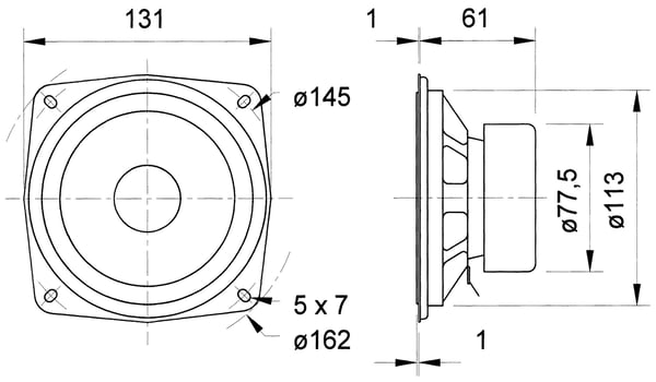Visaton SC 13 8 OHM - Högtalardrivrutin - 40 Watt