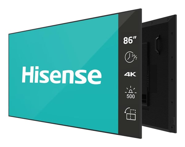 Hisense 86DM66D 86 tuuman digitaalinen mainosnäyttö, 4K UHD, IPS, 24/7
