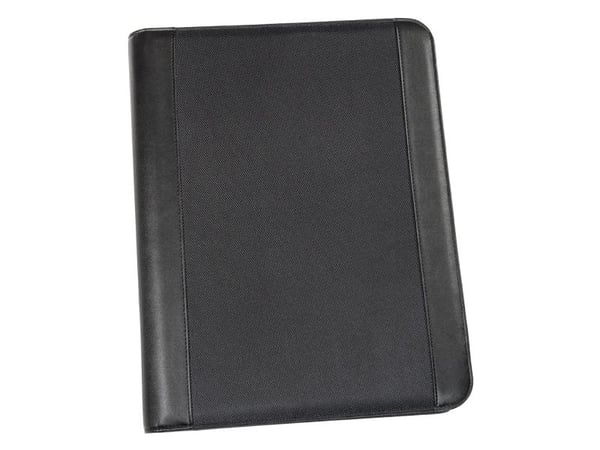 Genie 12444 - nahka - nylon - musta - A4 - vetoketju - 375 mm - 640 mm