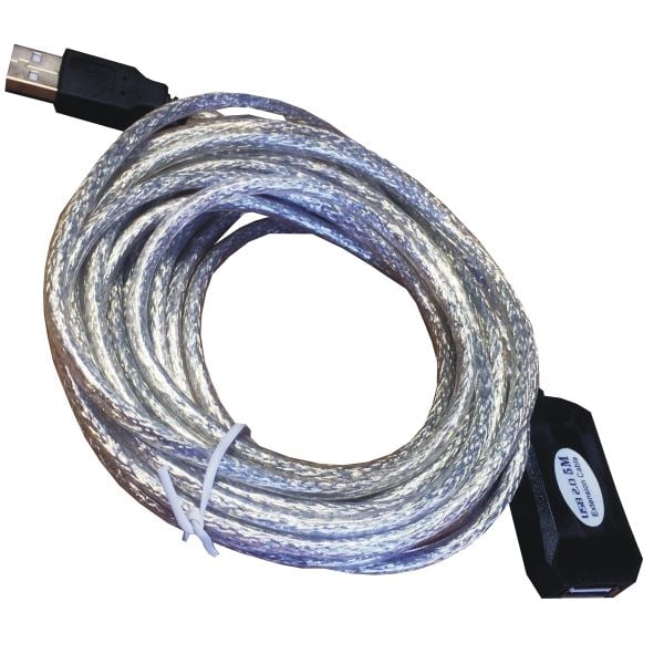 M-CAB - USB-förlängningskabel - USB (hane) till USB (hona) - 5 m - aktiv