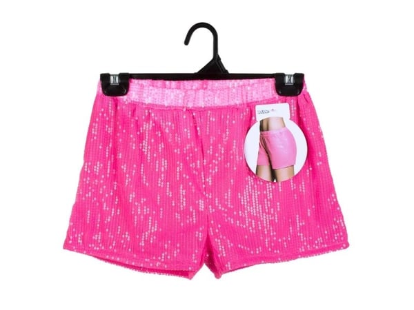 Paillet hotpants neon pinkki
