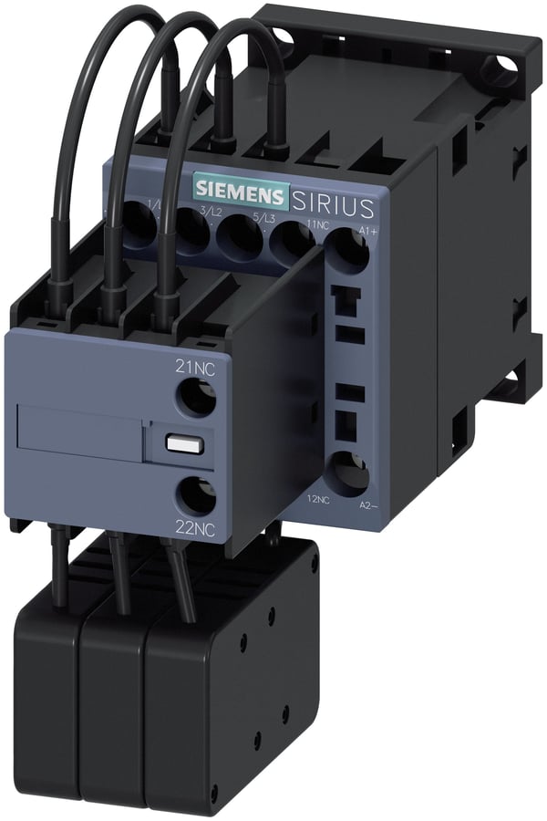 Siemens 3RT2617-1BF45 kondensaattorikytkin, 3 sulkevaa kosketinta, 10 A, 1 kpl, 131 mm, 129 mm, 55 mm, 415 g, 1 kpl