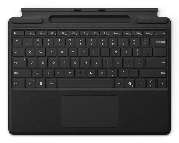 Microsoft Surface Pro KB w/ PenStor, QWERTY, Pohjoismainen, Kosketuslevy, Microsoft, Surface Pro 11 Surface Pro 10 Surface Pro 9 Surface Pro 8, Musta