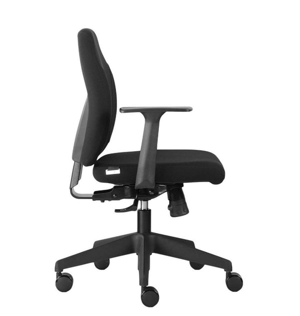 Kanadisk Ergo Eco 1 kontorstol, svart - ekskl. armlener