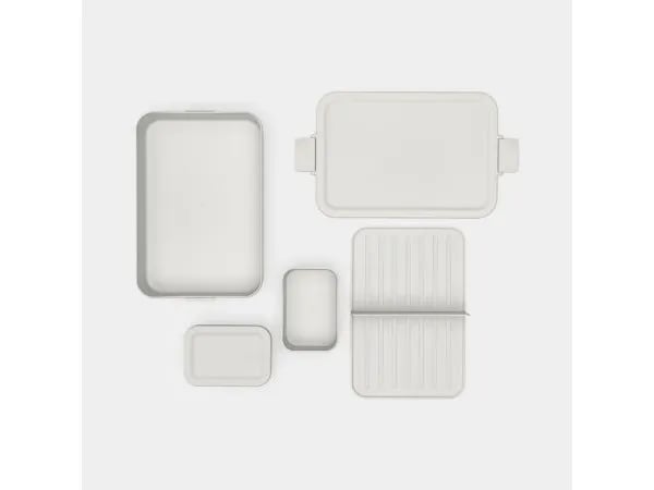 Brabantia Make & Take, Lunsjbeholder, Voksen, Lysegrå, Plast, Monokromatisk, Rektangulær