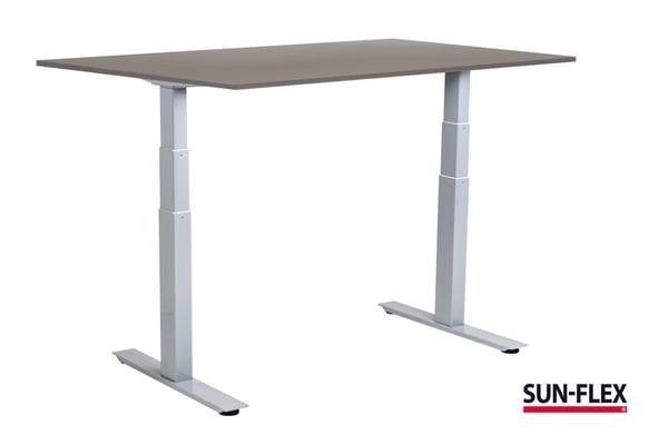 SUN-FLEX EASYDESK ADAPT VI, hvit aluminium, greylaminert - 120*80