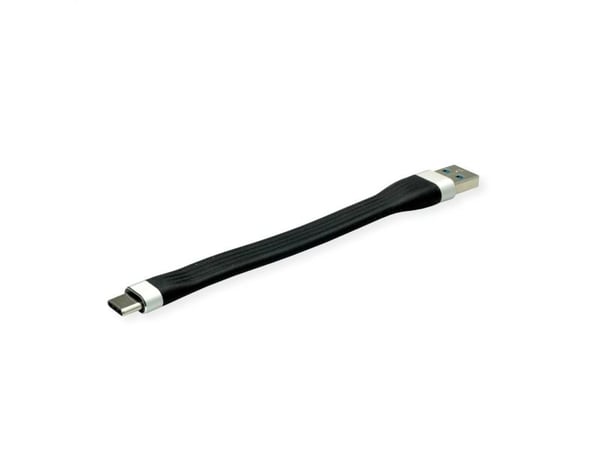ROLINE 11.02.9014, 0,11 m, USB A, USB C, USB 3.2 Gen 1 (3.1 Gen 1), 5 Gbit/s, Svart