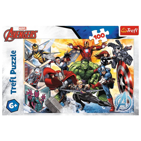 Trefl The power of the Avengers, 100 styck, Tecknade serier, 6 År