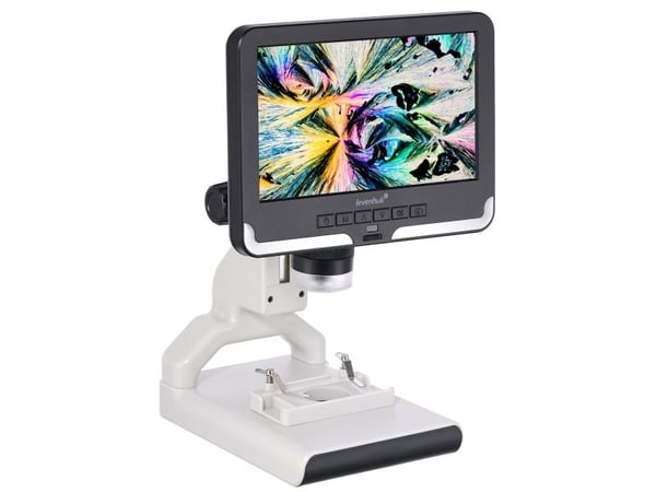 Levenhuk Rainbow DM700 LCD, Digitaalinen mikroskooppi, Musta, Valkoinen, Muovi, LCD, 17,8 cm (7"), 0 - 83 mm