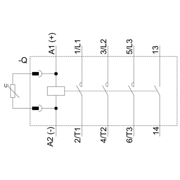Siemens 3RT2016-1QB41 teho-ohjain, 3 sulkevaa kosketinta, 690 V/AC, 1 kpl, 58 mm, 50 mm, 61,5 mm, 120,5 mm, 300 g, 1 kpl