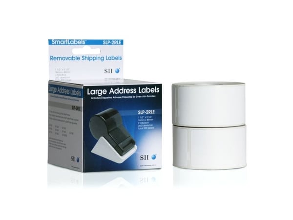 Seiko Instruments SLP-2RLE - Vit - 36 x 89 mm 520 stk (2 rulle/rullar x 260 adresslappar - för Smart Label Printer 220, 620, 650SE, Pro