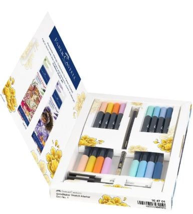 Faber-Castell Romantic Manga, 8 kpl, Monivärinen, Harjas/ohut pää, Monivärinen, Kierrätetty muovi, Pyöreä