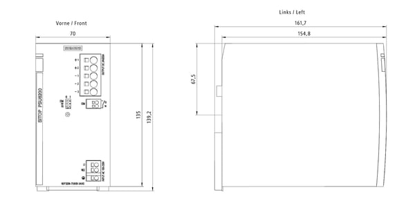 Siemens 6EP3336-7SB00-3AX0, 480 W, 217 mm, 83 mm, 1,65 kg, 186 mm, 70 mm