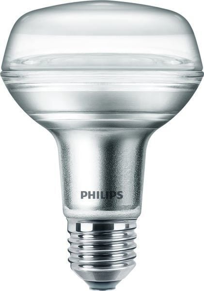 Philips CorePro LEDspot - LED-pære for søkelys - form: R80 - E27 - 4 W (ekvivalent 60 W) - klasse F - varmt hvitt lys - 2700 K