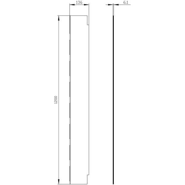 Siemens 8GK9101-8KK01, 140 mm, 1220 mm, 10 mm, 290 g