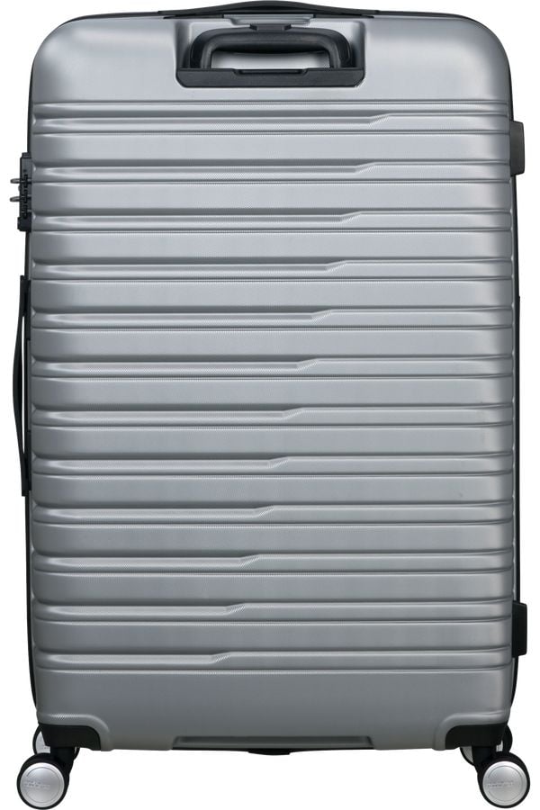 American Tourister Flashline, Vaunu, Kova kuori, Hopea, Sky Silver, 4 renkaita, TSA-yhdistelmäluko