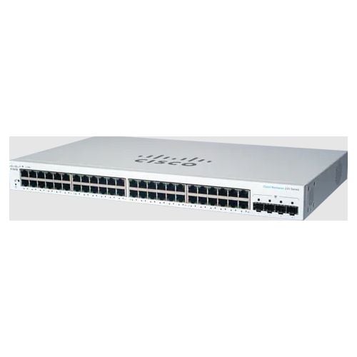 Cisco Business 220 Series CBS220-48T-4G - Switch - smart - 48 x 10/100/1000 + 4 x Gigabit SFP (opplink) - rackmonterbar
