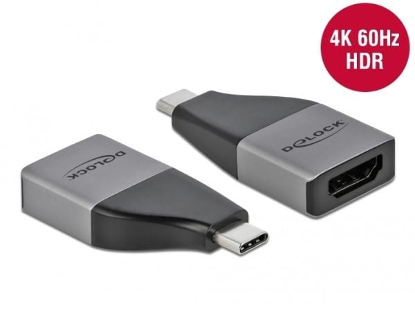 Delock - Video adapter - HDMI hunn til USB-C hann - grå