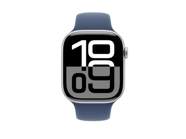 Apple - Band för smart klocka - 46mm - M/L (passar handleder på 160 - 210 mm) - denim