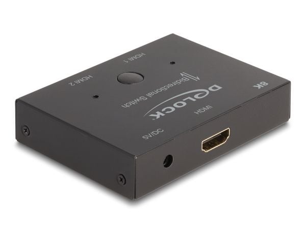 DeLOCK 18776, HDMI, Metalli, musta, 144 Hz, 3840 x 2160, 7680 x 4320, 2160p, 4320p