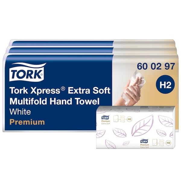 Tork Xpress® H2 Extra Soft Multifold 2-kerroksiset käsipyyhkeet - (3 pakkausta x 700 kpl/laatikko)