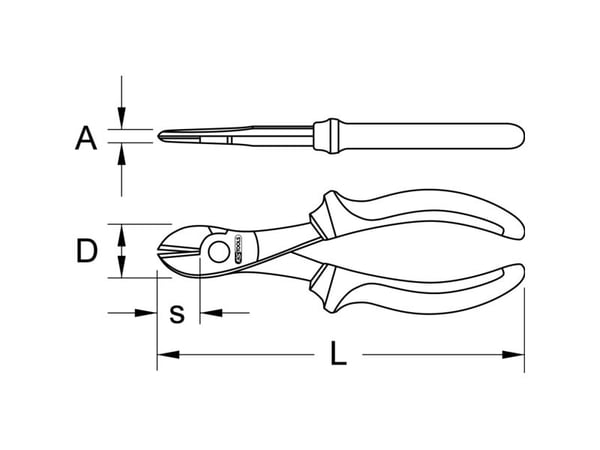 KS Tools 962.0617, Sivuleikkurit, Beryllium, Kupari, 190 mm