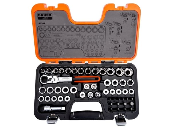 Bahco S530T hylsnyckelsats 53 st.