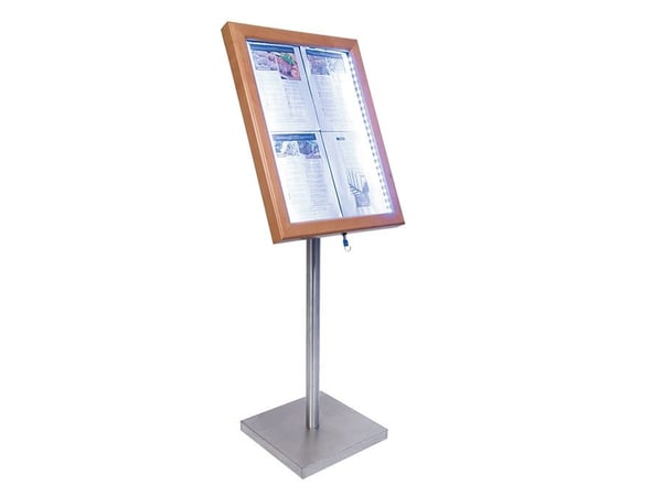 Securit MCS-4A4-WLTE, Informasjonsvisning, Glass, Plastikk, Rustfritt stål, Tre, Tre, Vertikal, 760 mm, 659 mm