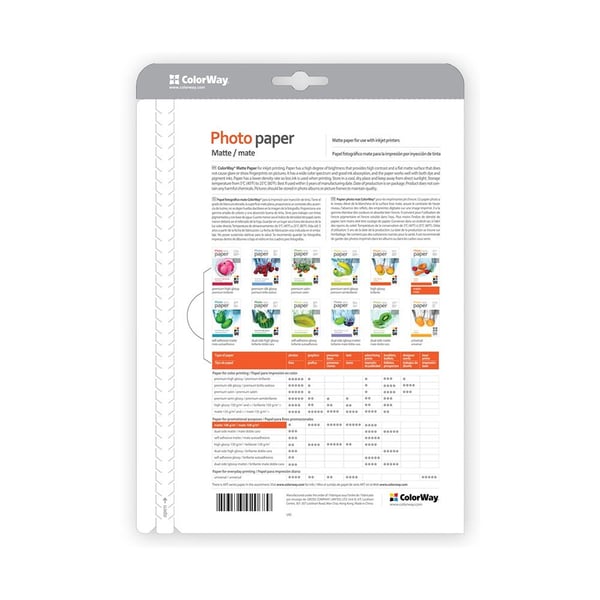 Colorway PM2201004R, Matta, 220 g/m², 10x15 cm, Esite, Kalenteri, Cards and gift wraps, Daily use, Office printing, Kuva, Photo collage, Photo..., ...
