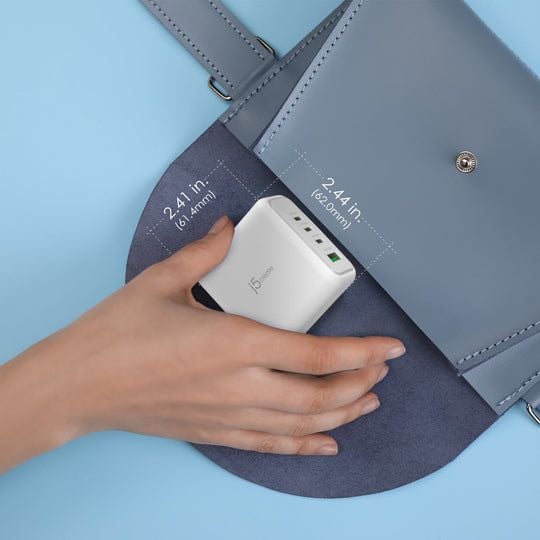j5create 70W GaN USB-C® 4-porttinen laturi, Sisätila, AC, Valkoinen