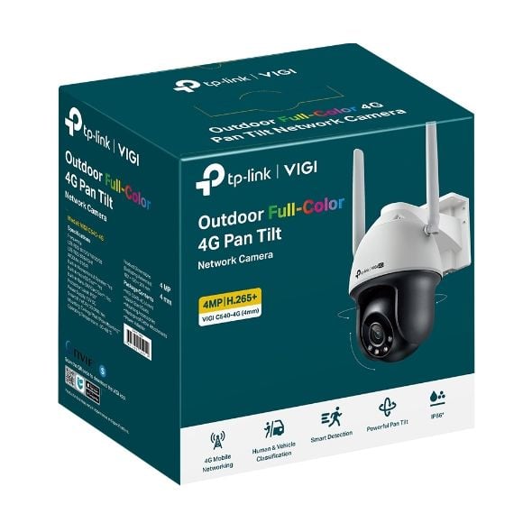 TP-Link VIGI C540-4G, IP-turvakamera, Sisätila ja ulkotila, Langallinen, 0,005 lm, RCM, BSMI, VCCI, NTRA, KC, Katto/seinä