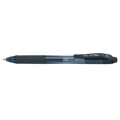 Pentel Energel X, Uttrekkbar gelépenn, Svart, Svart, Translucent, Plastikk, Gummi, Gummi, Ambidekstriøs