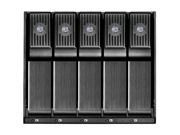 SilverStone SST-FS305-12G harddiskkabinett 5 brønner 3,5" SATA, svart
