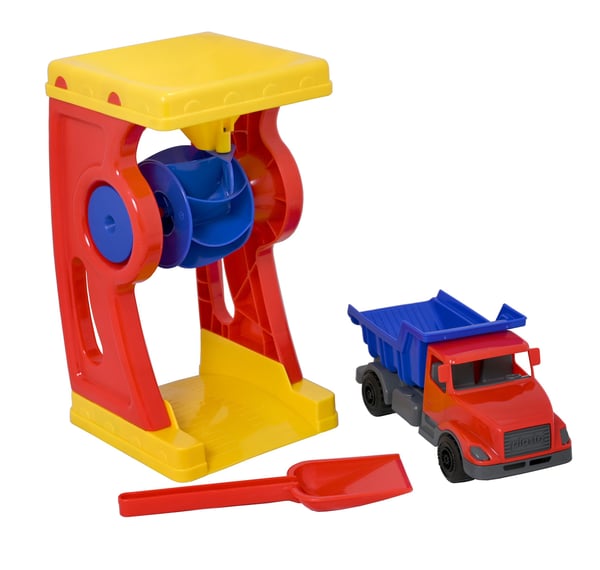 PLASTO Set Waterwheel, tipper truck & spade