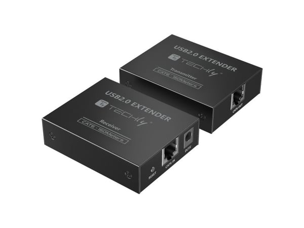 Techly IUSB-EXTEND1504P, AV-lähetin ja -vastaanotin, 150 m, Langallinen, Musta