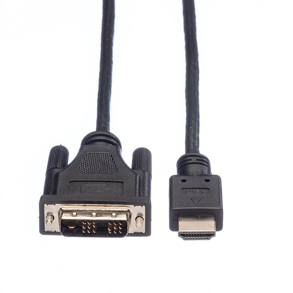 ROLINE 11.04.5516, 1,5 m, HDMI Type A (Standard), DVI-D, Hankjønn, Hankjønn, Rett
