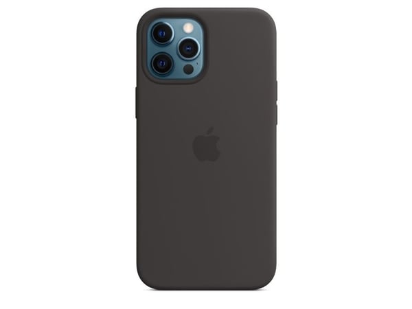 Apple - Skydd för mobiltelefon - med MagSafe - silikon - svart - för iPhone 12 Pro Max