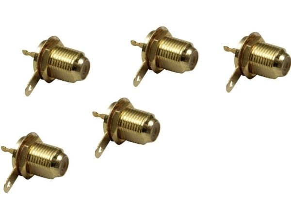 BKL Electronic 0403551, Kulta, Suora, 75 O, 5 kpl, Laatikko