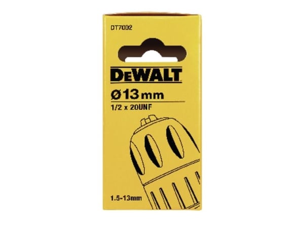 DeWALT DT7002-QZ, Avaimeton istukka, 1,3 cm, 1/2"-20, Terästä, Musta