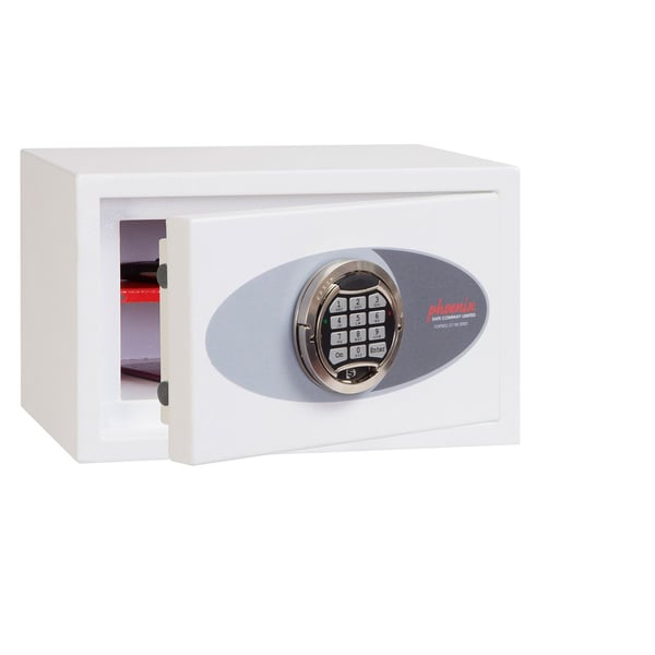 Phoenix Safe Co. Fortress SS1181K, Frittstående safe, 7 l, Hvit, Nøkkel, Stål, Gulv/vegg